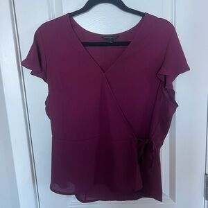Women's Purple Wrap Top